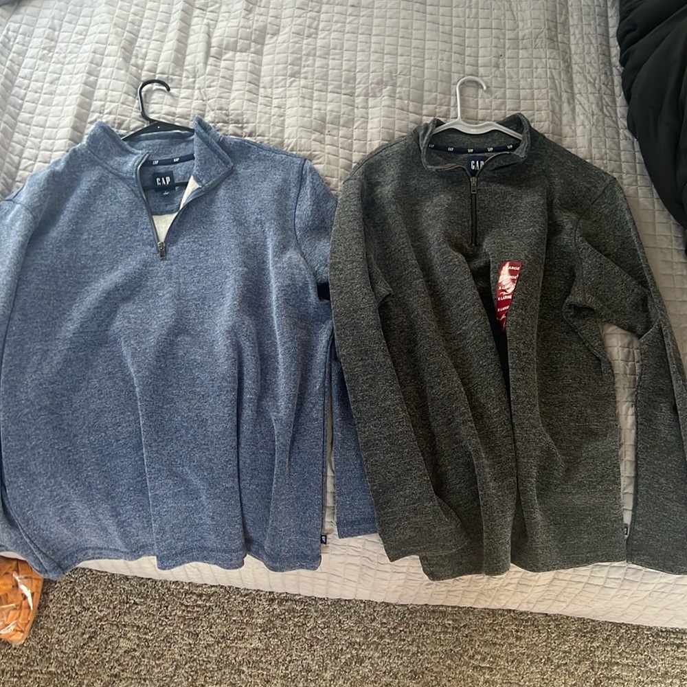 GAP crew style collared long sleeve shirts. Heavy material. Size XL